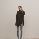 BROWN FLANNEL SCARF SHIRT