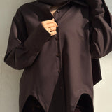 BROWN FLANNEL SCARF SHIRT
