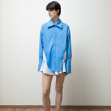 BLUE SIGNATURE SHIRT WITH CUTOUTS