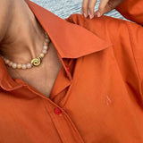 ORANGE SIGNATURE SHIRT WITH CUTOUTS